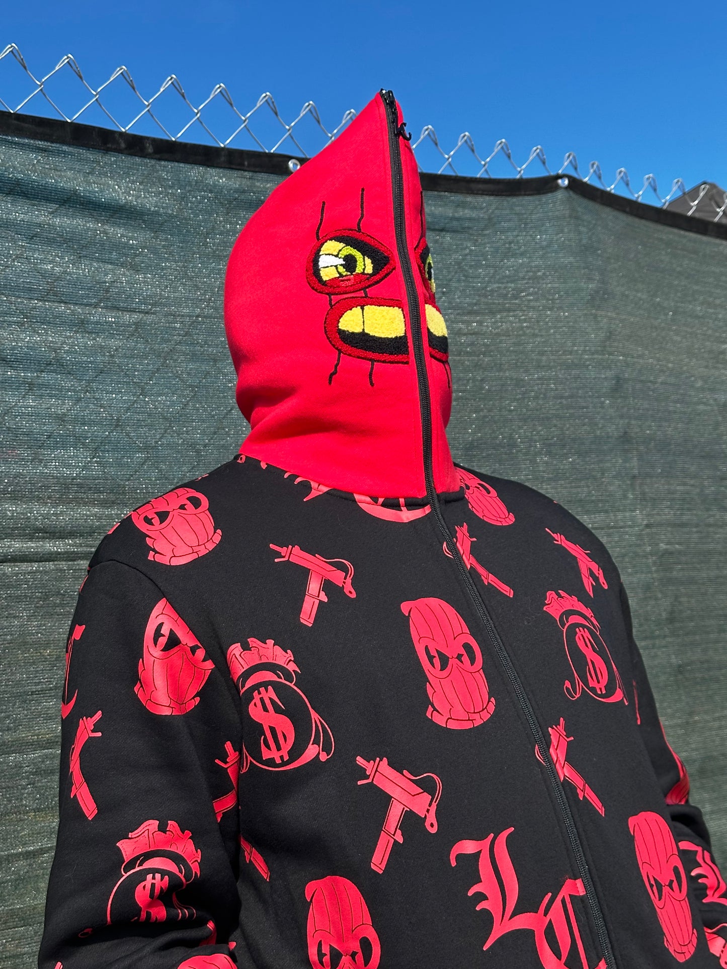 RED ROBBER ZIP UP HOODIE (FREE GIFT)