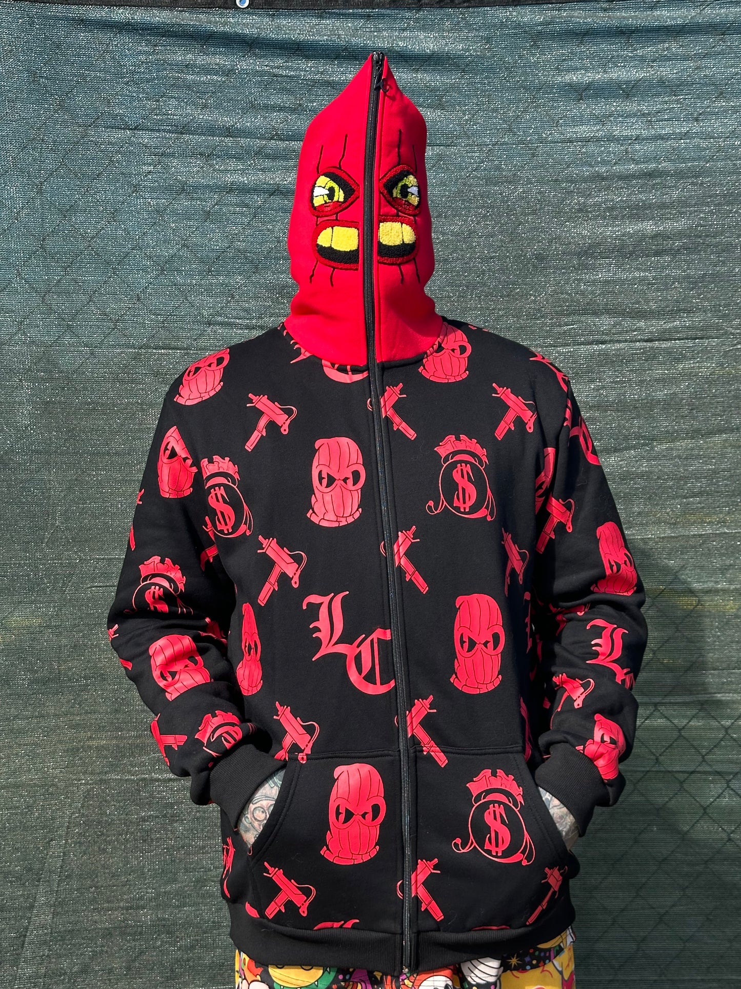 RED ROBBER ZIP UP HOODIE (FREE GIFT)