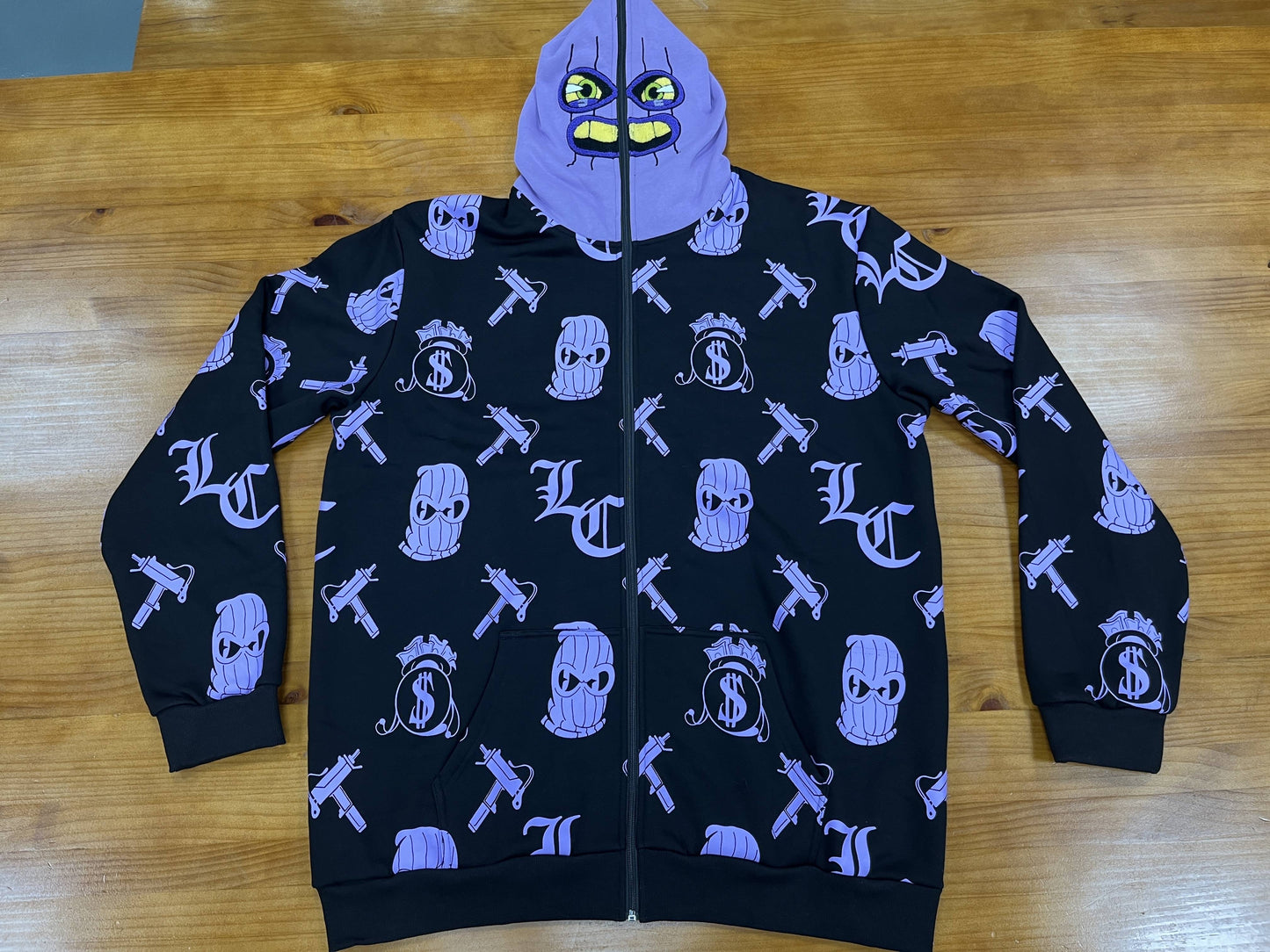 PURPLE ROBBER HOODIE – Lazy and Crazy Clothing