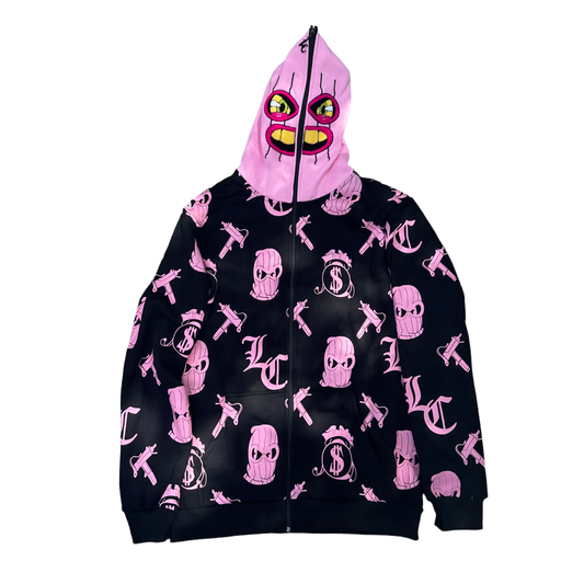 PINK ROBBER HOODIE